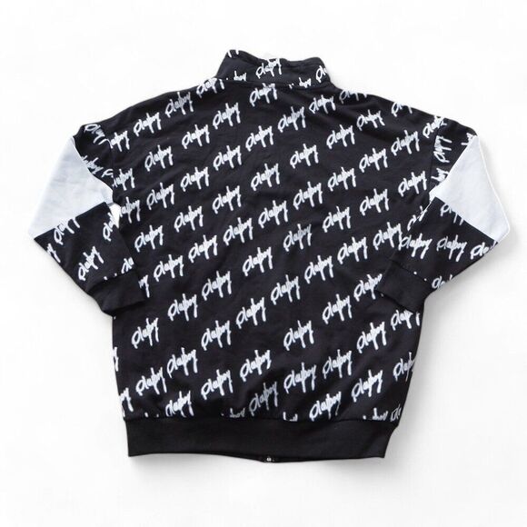 Playboy x Misguided Full Zip Oversized Sweatshirt Sweater BR415035 Women's 4 - Picture 2 of 9